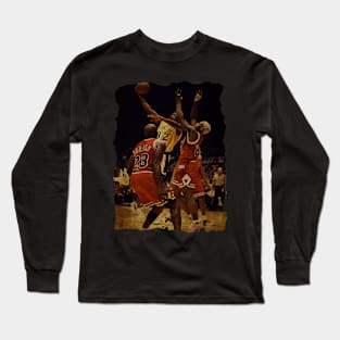 Magic Johnson vs Dennis Rodman and Michael Jordan, 1996 Long Sleeve T-Shirt